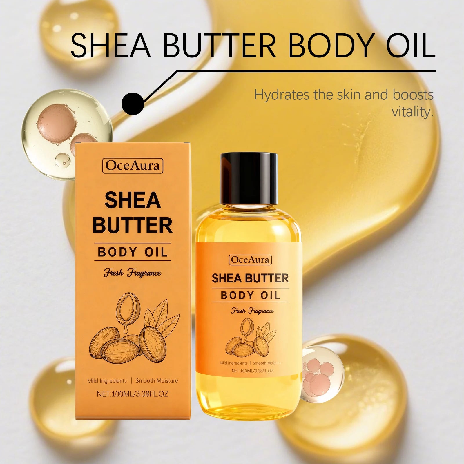 Natural Shea Butter Massage Oil