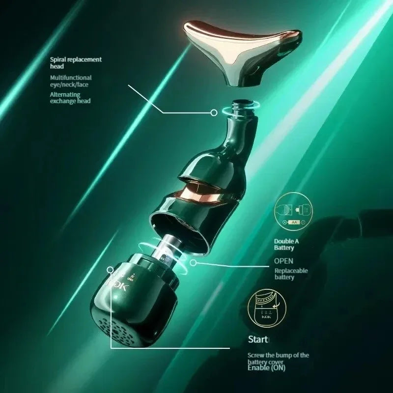 3-in-1 EMS Face Neck Eye Lifting and Massager Device