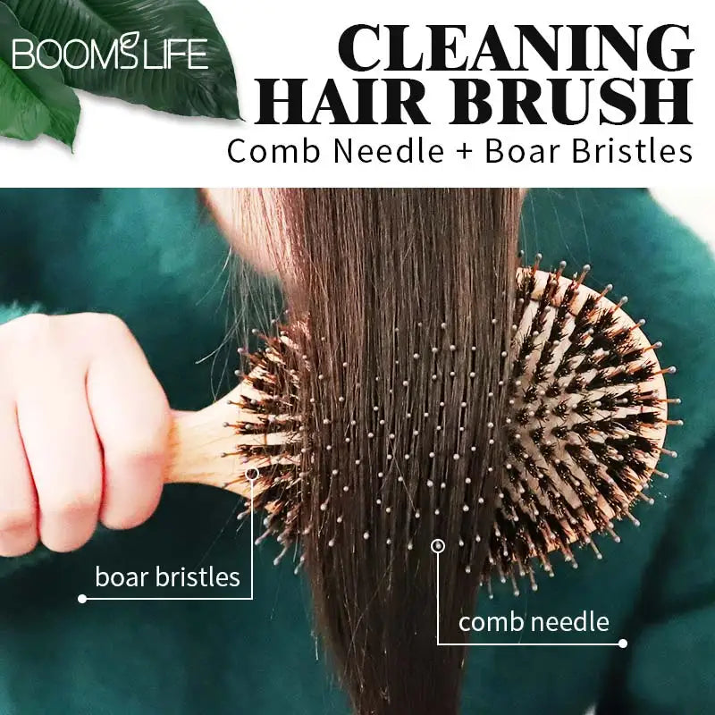 Boar Bristle Wooden Hair Brush
