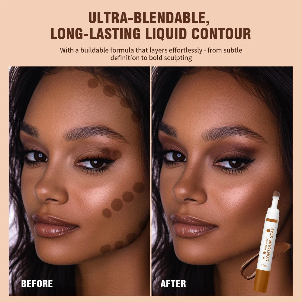 Waterproof 6-Color Liquid Contour Cream Bronzer
