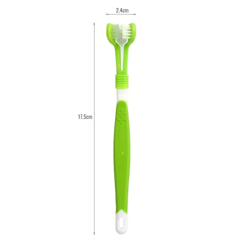 Three-Sided Pet Toothbrush