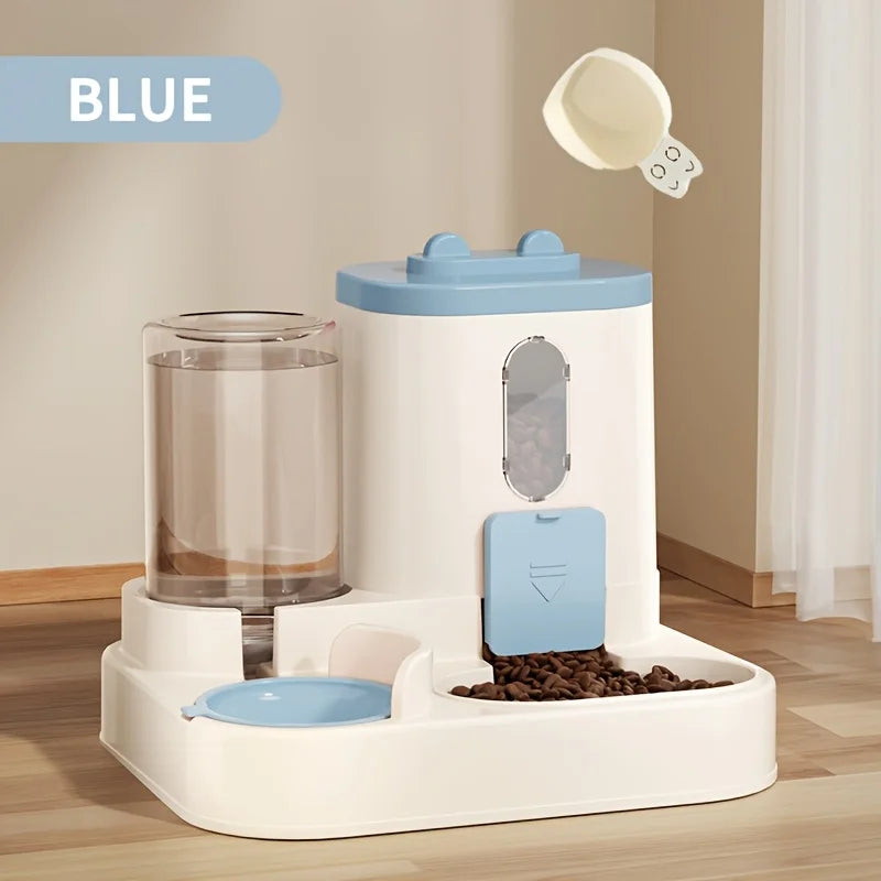 2-in-1 Automatic Cat Food and Water Dispenser