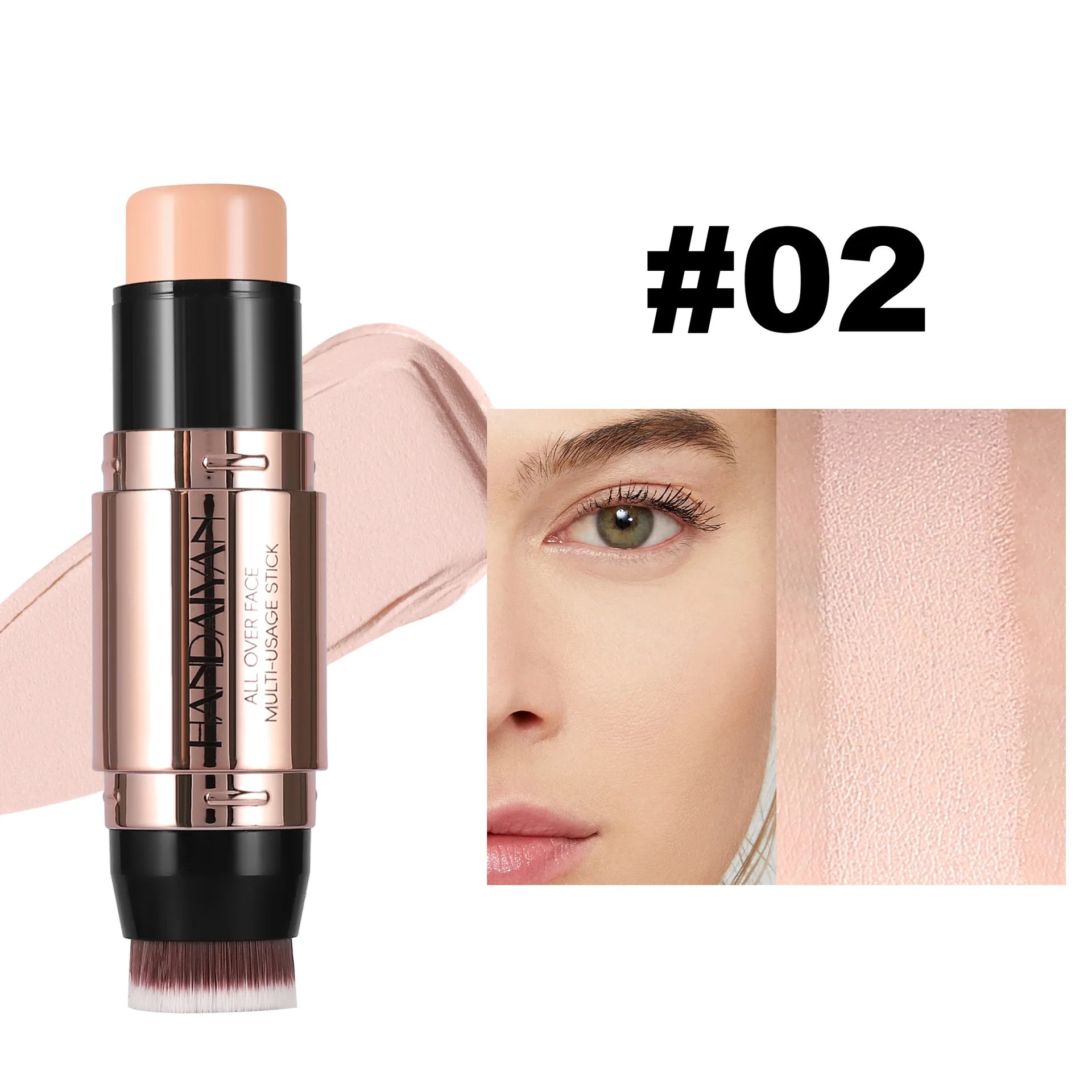 Double Head Highlighter Stick Waterproof Silky Smooth Nose Contour