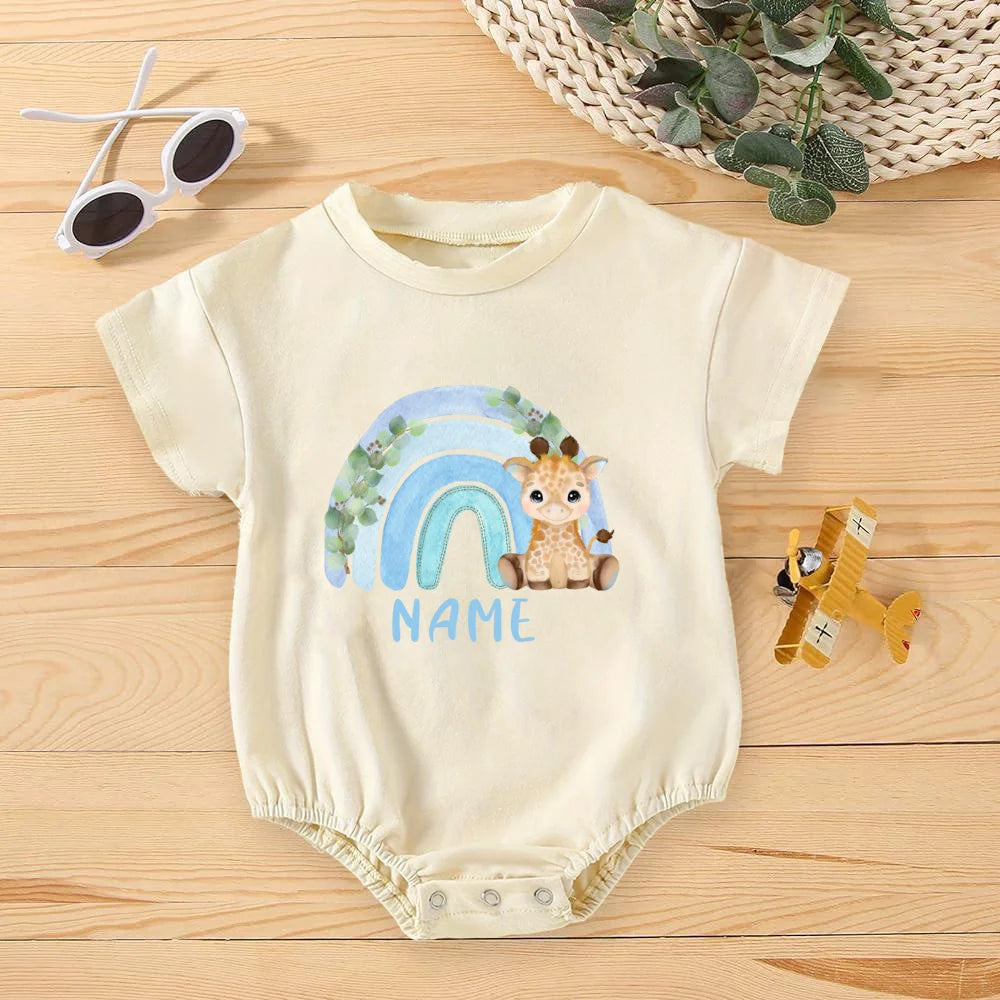 Personalized Baby Rainbow Romper