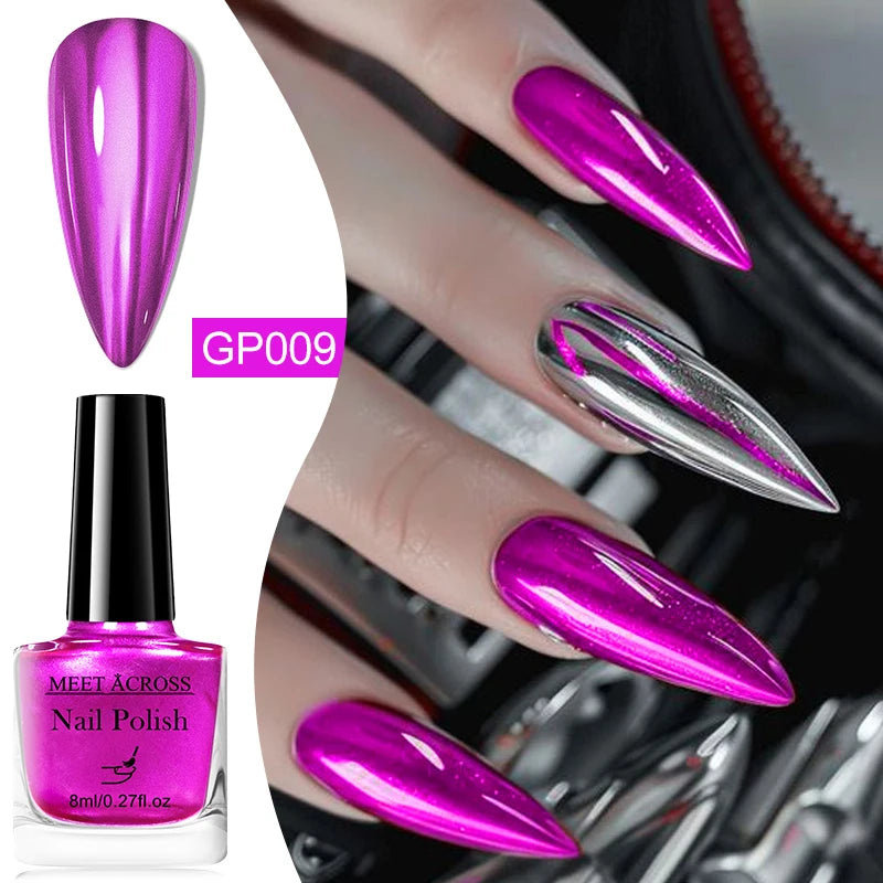 Metallic Mirror-Effect Fast-Dry Nail Polish