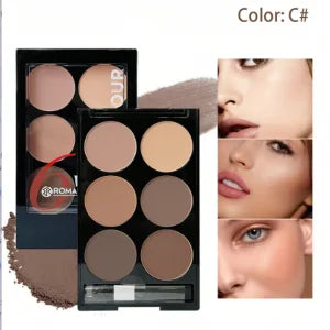 6-Color Contour and Highlight Palette with Brush