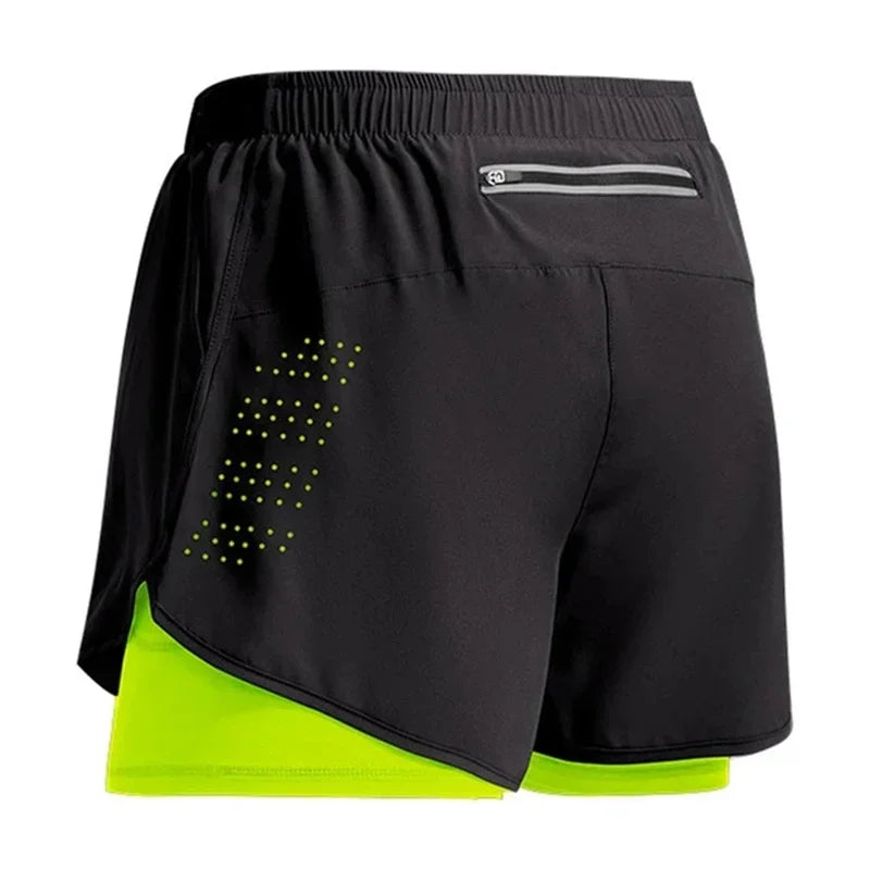 Quick-Dry Double Layer Running Shorts