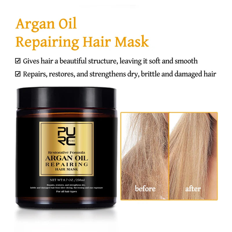 Argan Hair Mask and Marula Serum Set