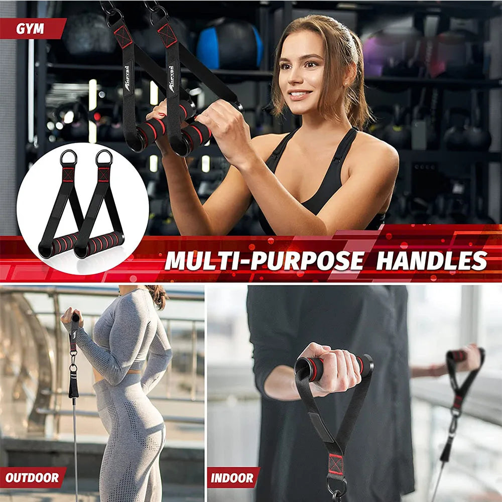 Metal Gym Handles for Resistance Bands Workouts