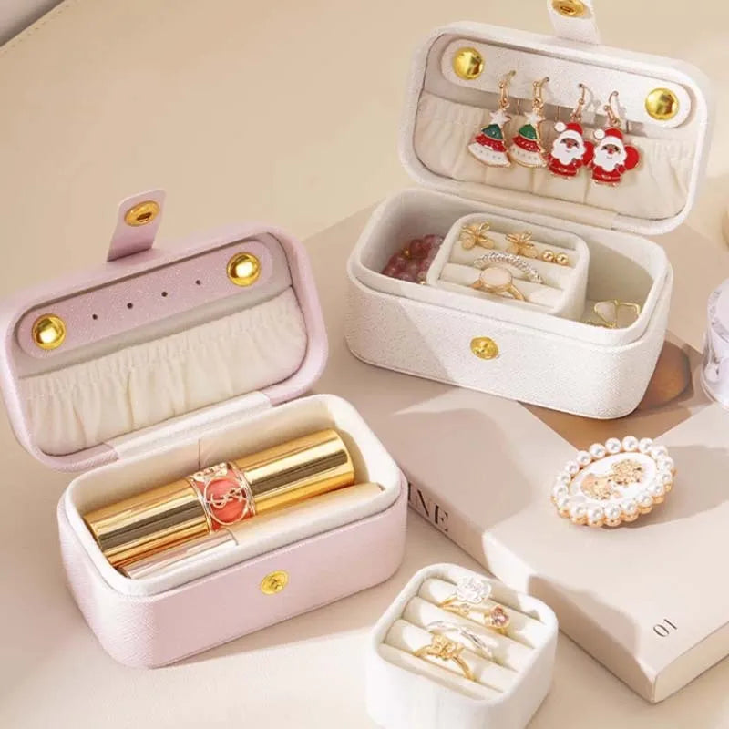 Portable PU Leather Jewelry Box