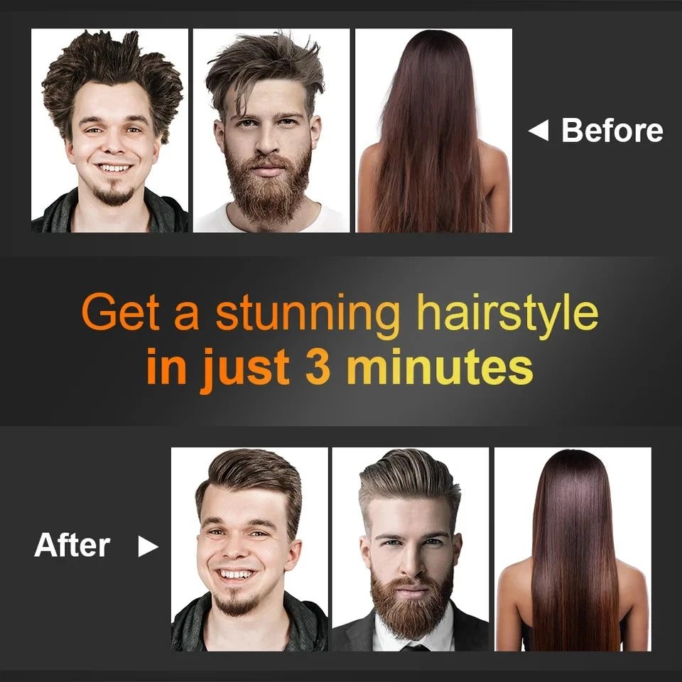 Electric Beard Comb Hair Straightener Brush