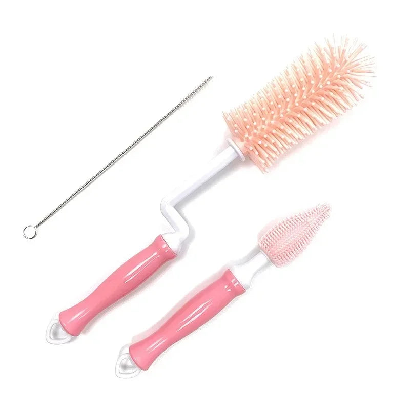 Silicone Bottle Cleaning Brush Set