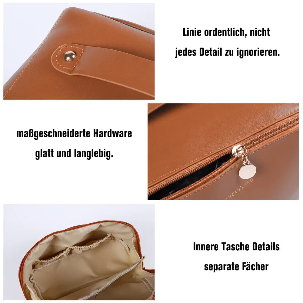 Luxury Leather Travel Cosmetic Bag