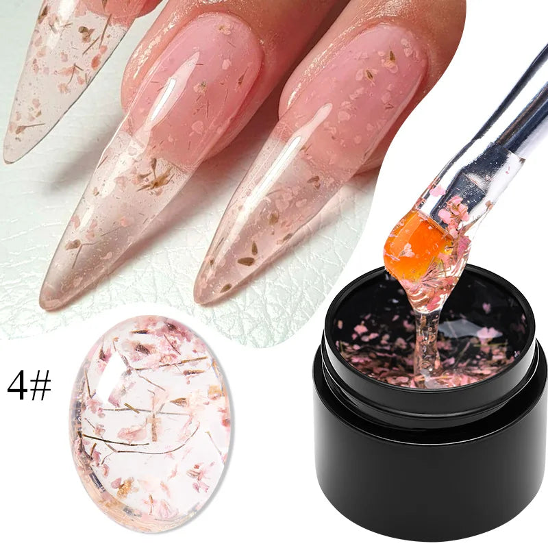 5ml Pink Dried Flower Gel Nail Polish