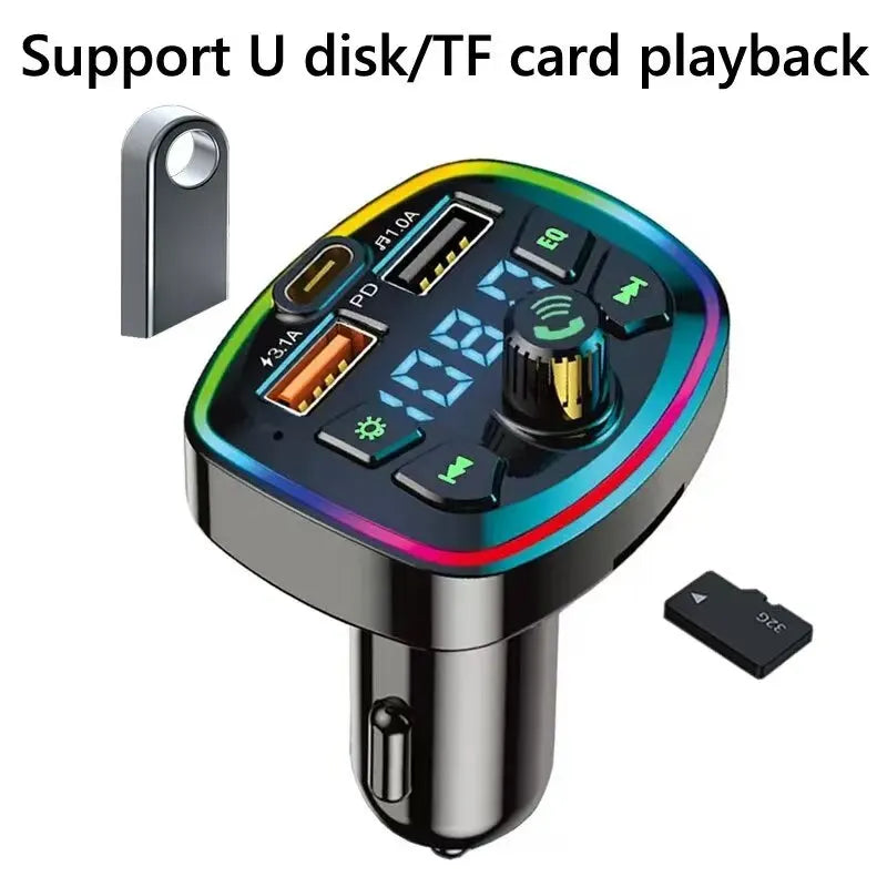 Bluetooth 5.0 FM Transmitter Car Charger