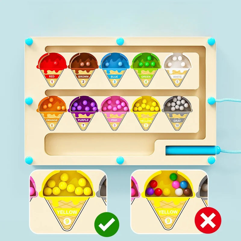 Magnetic Bead Maze Puzzle