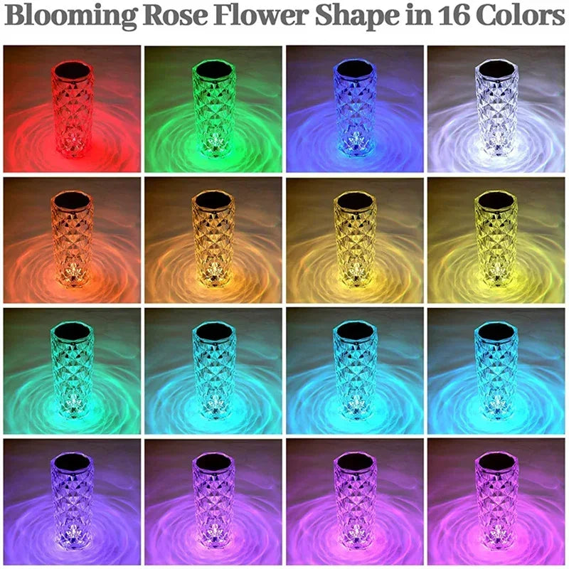 Crystal Rose LED Table Lamp