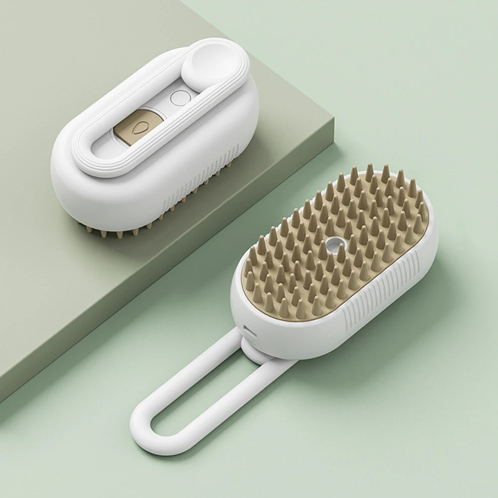 USB Rechargeable Pet Grooming Comb with Electric Water Spray