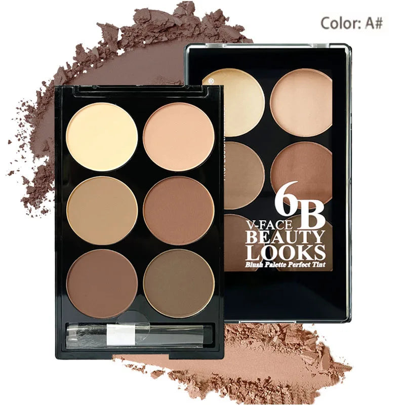 Six-Color Highlight Contour Powder Palette