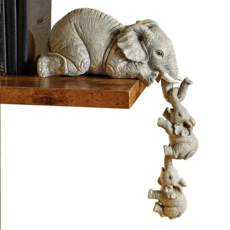 Cute Elephant Figurine Set