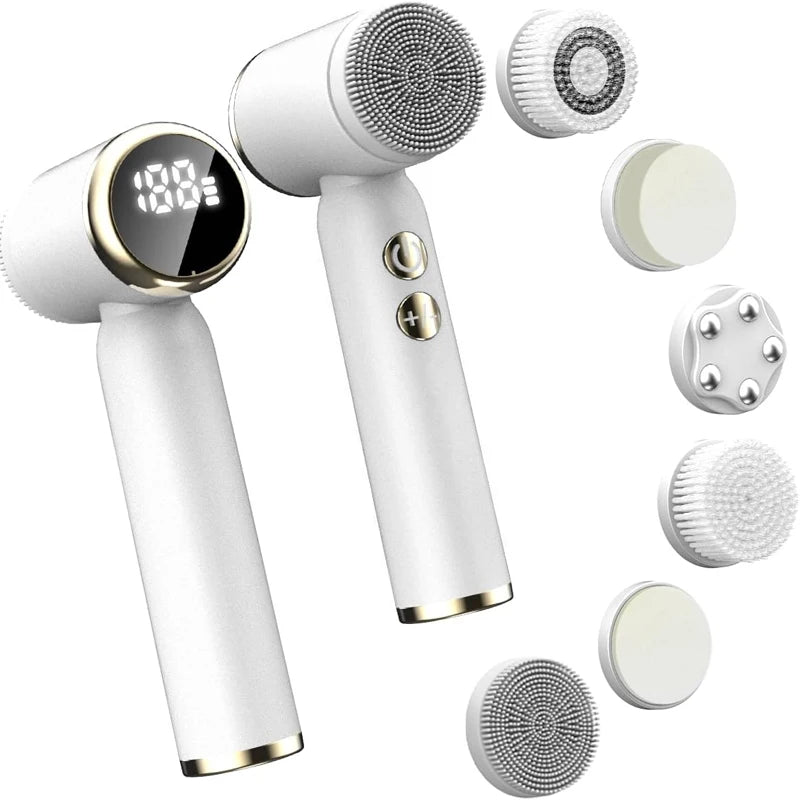 IPX6 Waterproof 6-in-1 Sonic Electric Cleansing Brush