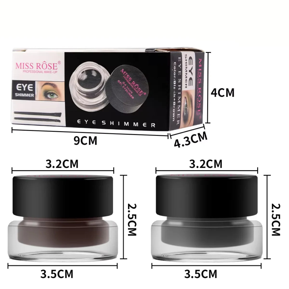 Two-Color Waterproof Eyeliner Gel Set