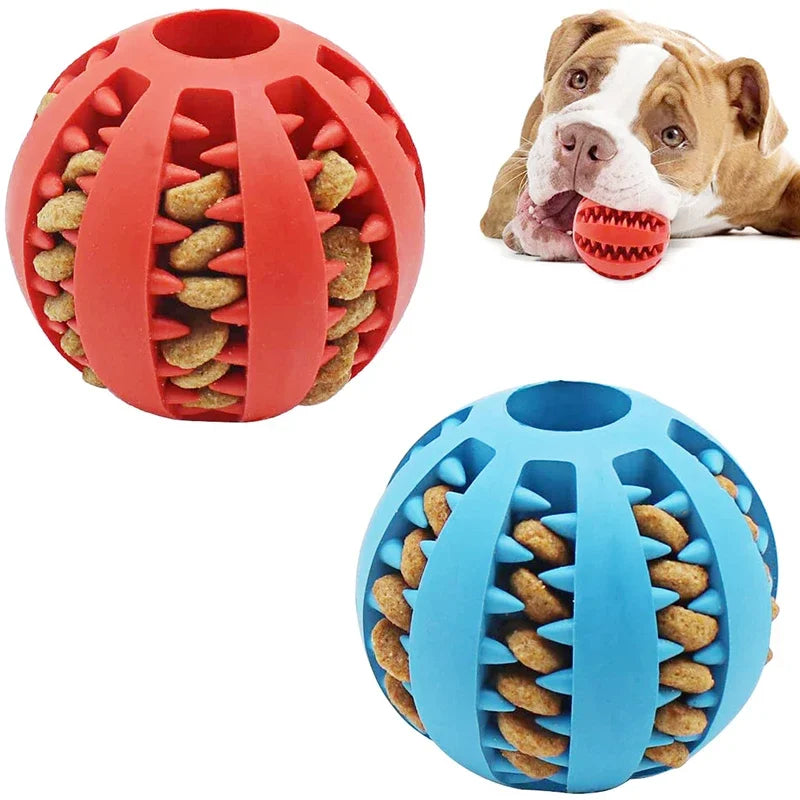 Elastic Dog Ball Toy: Interactive Chew for Dental Health