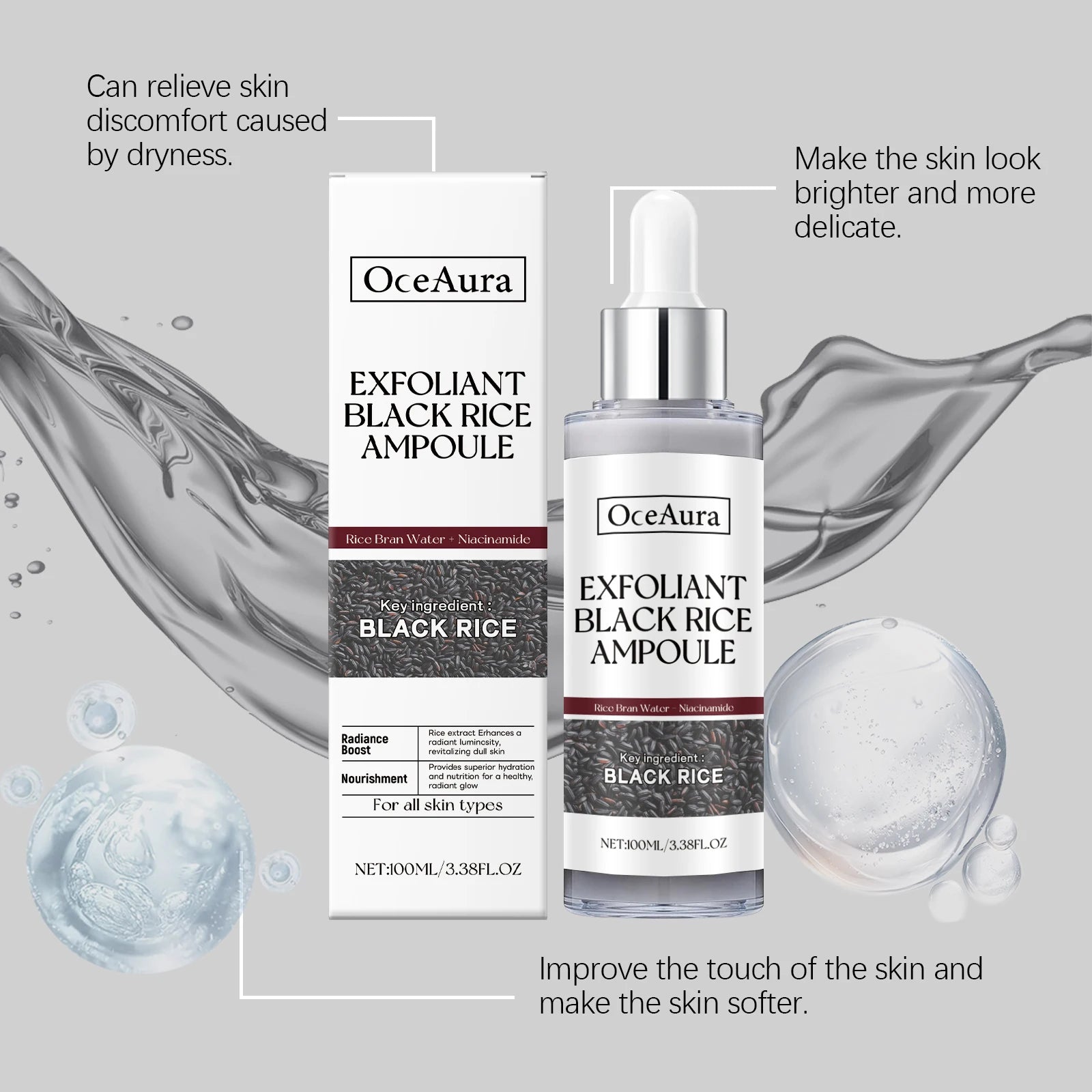 Black & White Rice Exfoliating Essence Serum