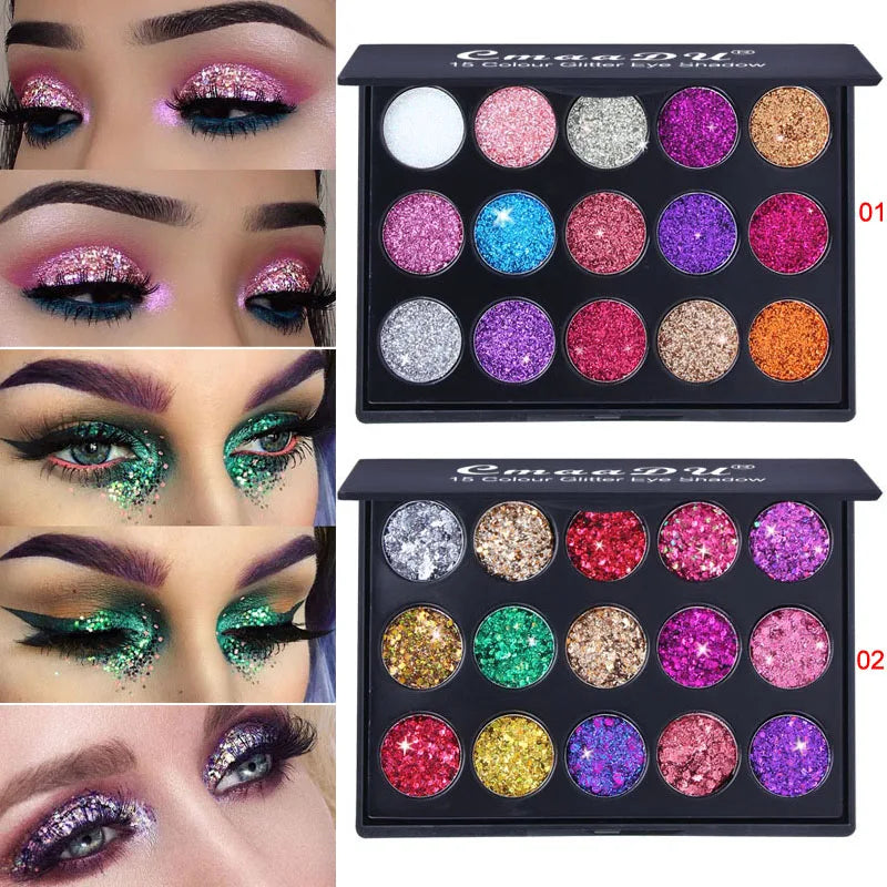 15-Color Diamond Glitter Eyeshadow