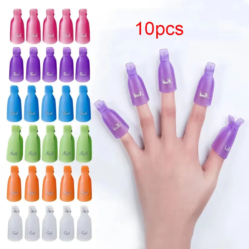 Colorful Acrylic Soak-Off Nail Clips