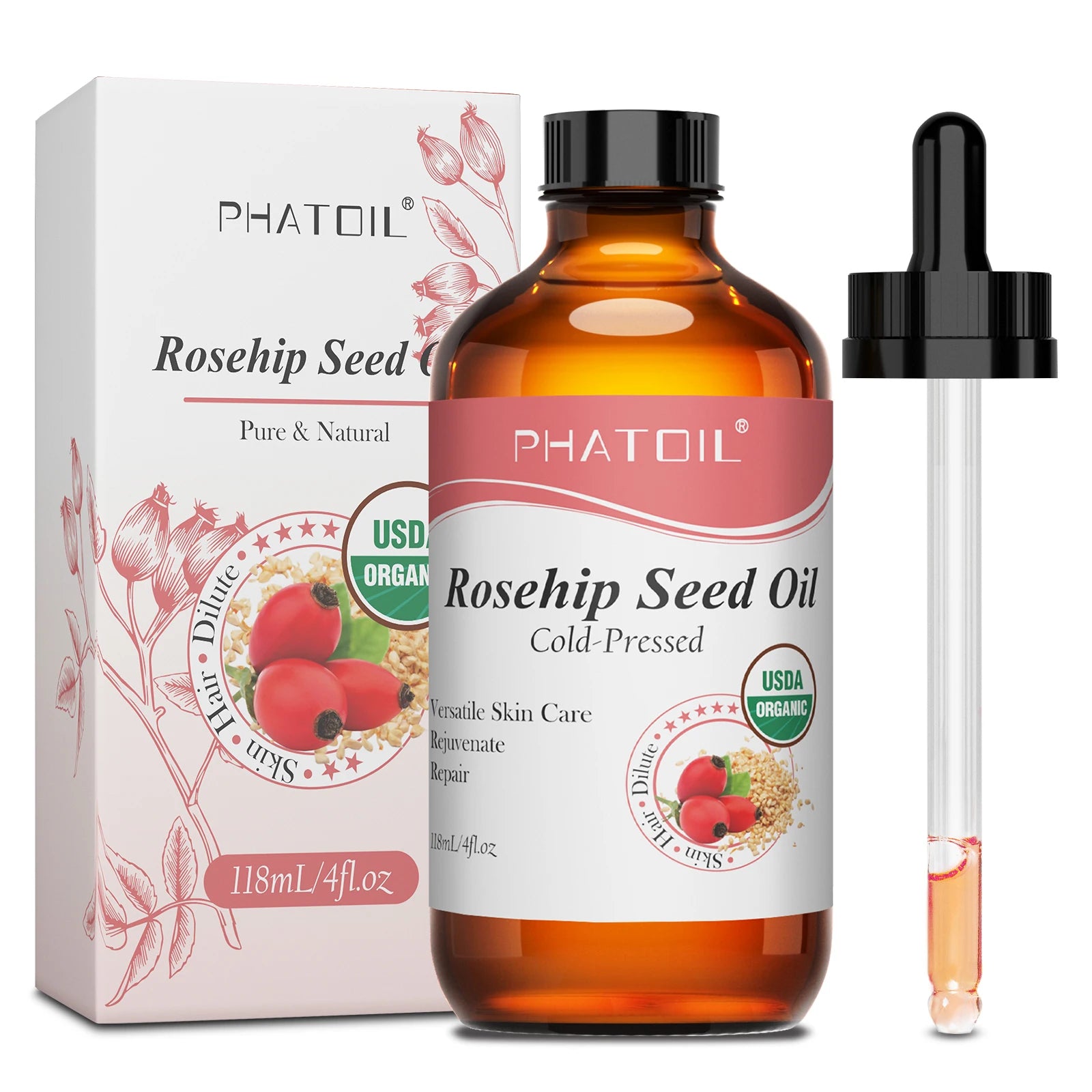 Cold-Pressed Organic Jojoba and Rosehip Oil