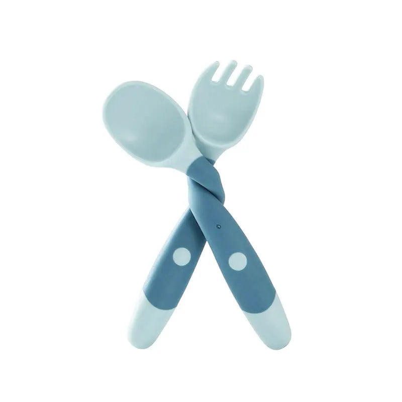 Soft Silicone Spoon Fork Set