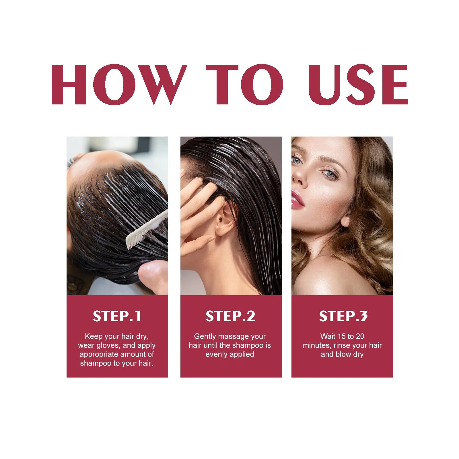 3-in-1 Rapid Hair Dyeing Shampoo