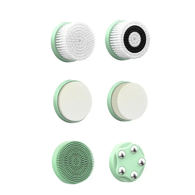 6-in-1 Sonic Waterproof Facial Cleansing Brush