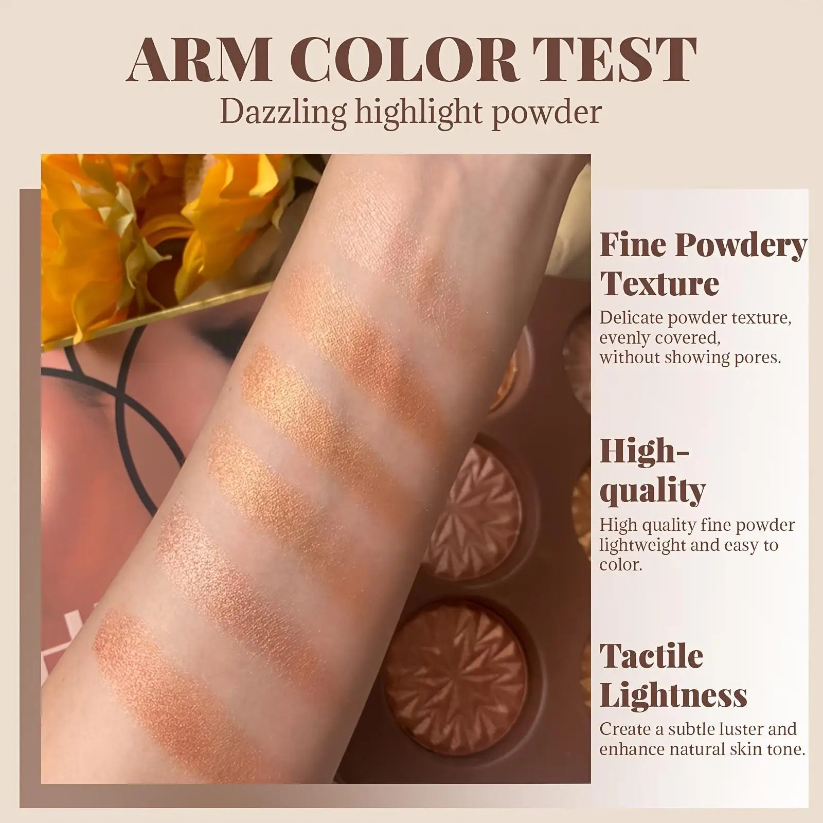 6-Color Deep Glow Highlighter Palette