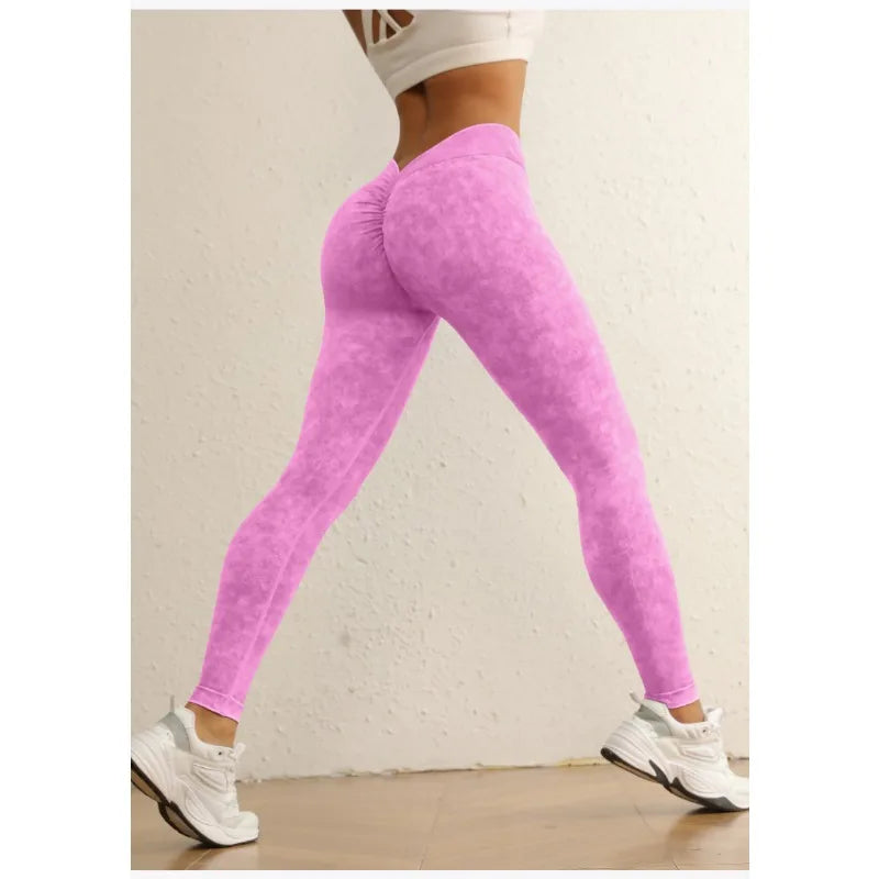 Seamless V-Back Leggings Set