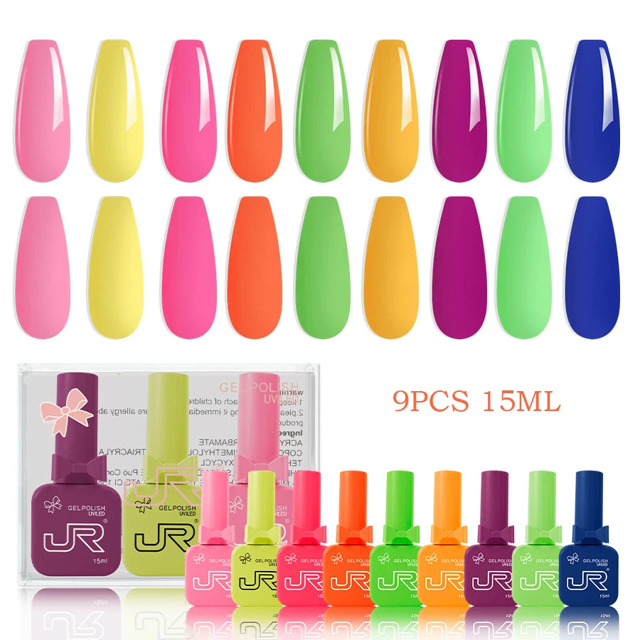 JR 9-Piece Gel Nail Polish Set