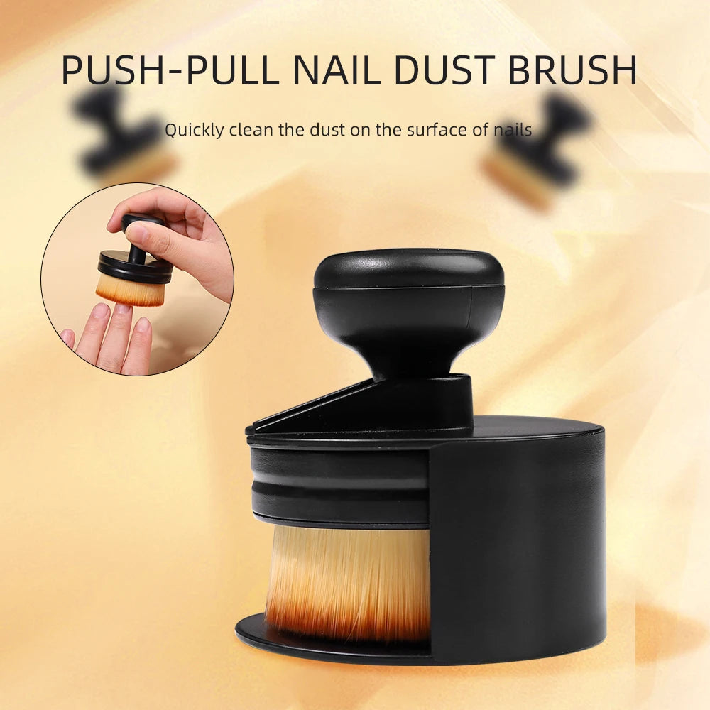 Push-Pull Nail Dust Cleaning Brush