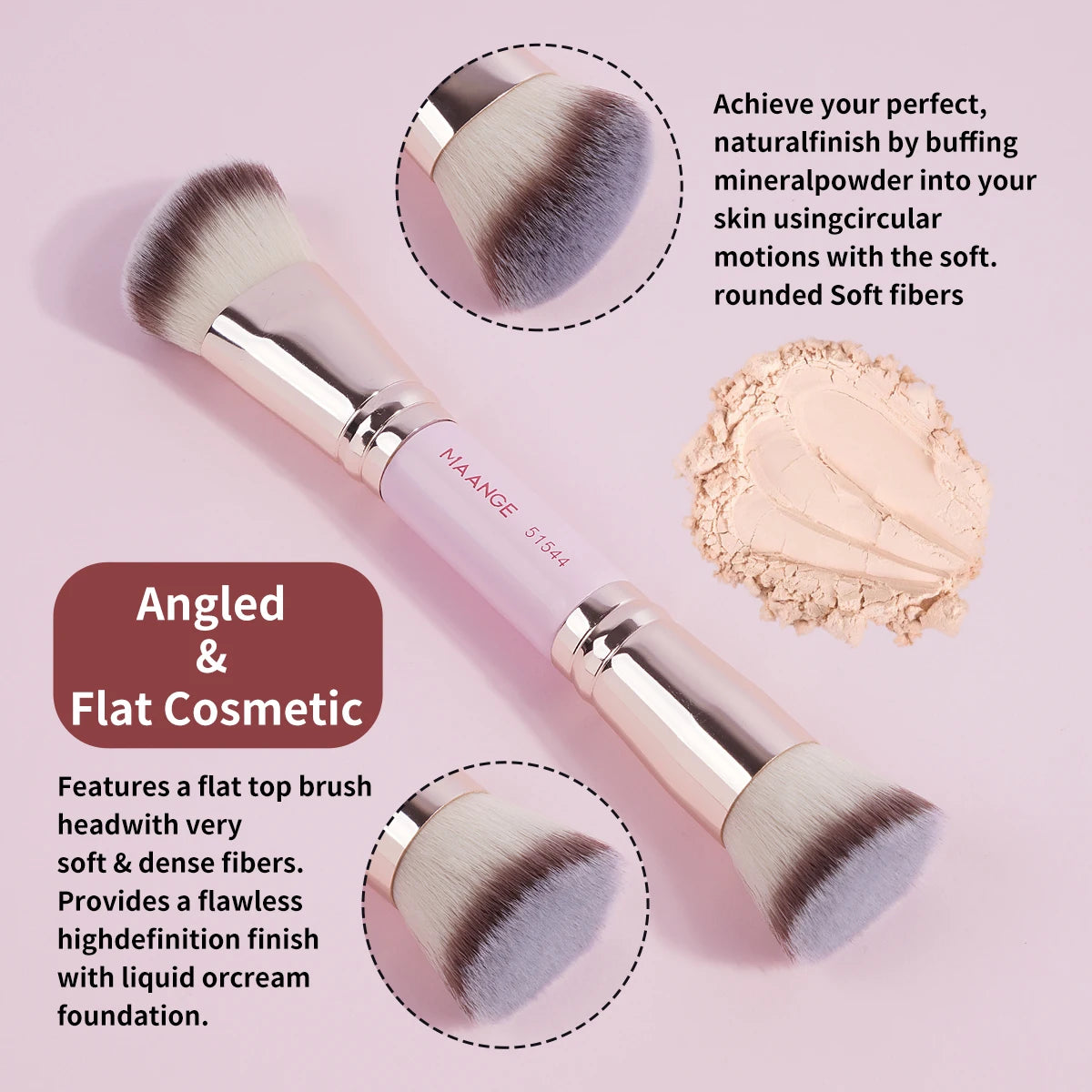 4-Piece Dual-Ended Makeup Brush Set