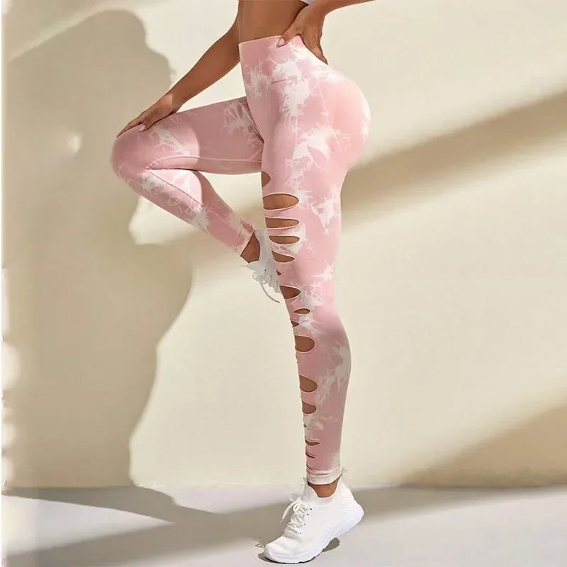 Seamless Hollow Out Leggings