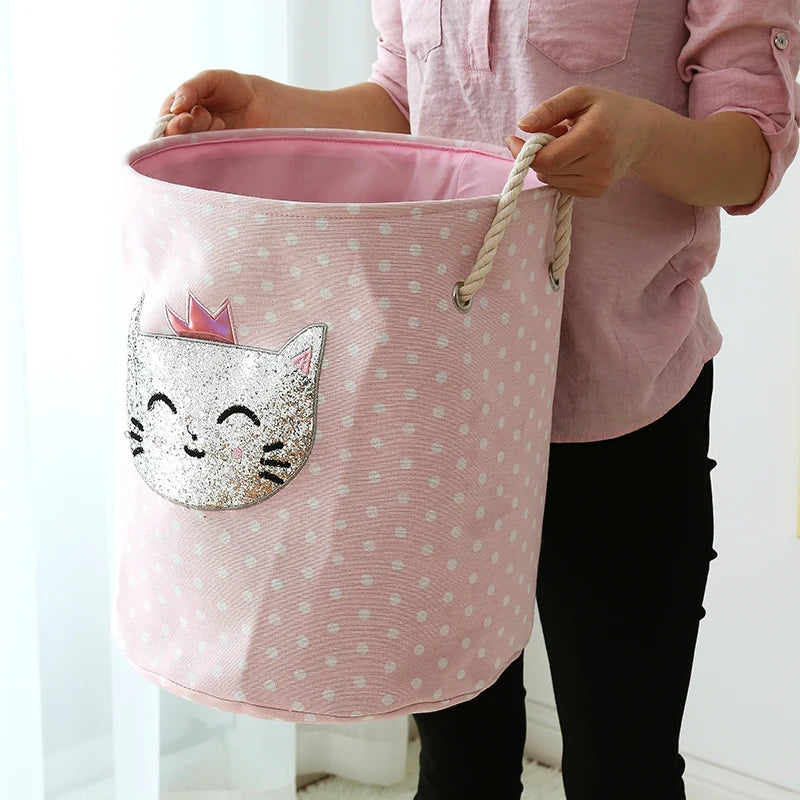 Canvas Foldable Laundry Basket