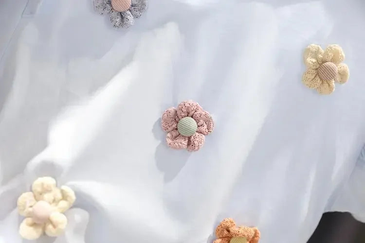 Cute Lace Short-sleeved Girls T-shirt