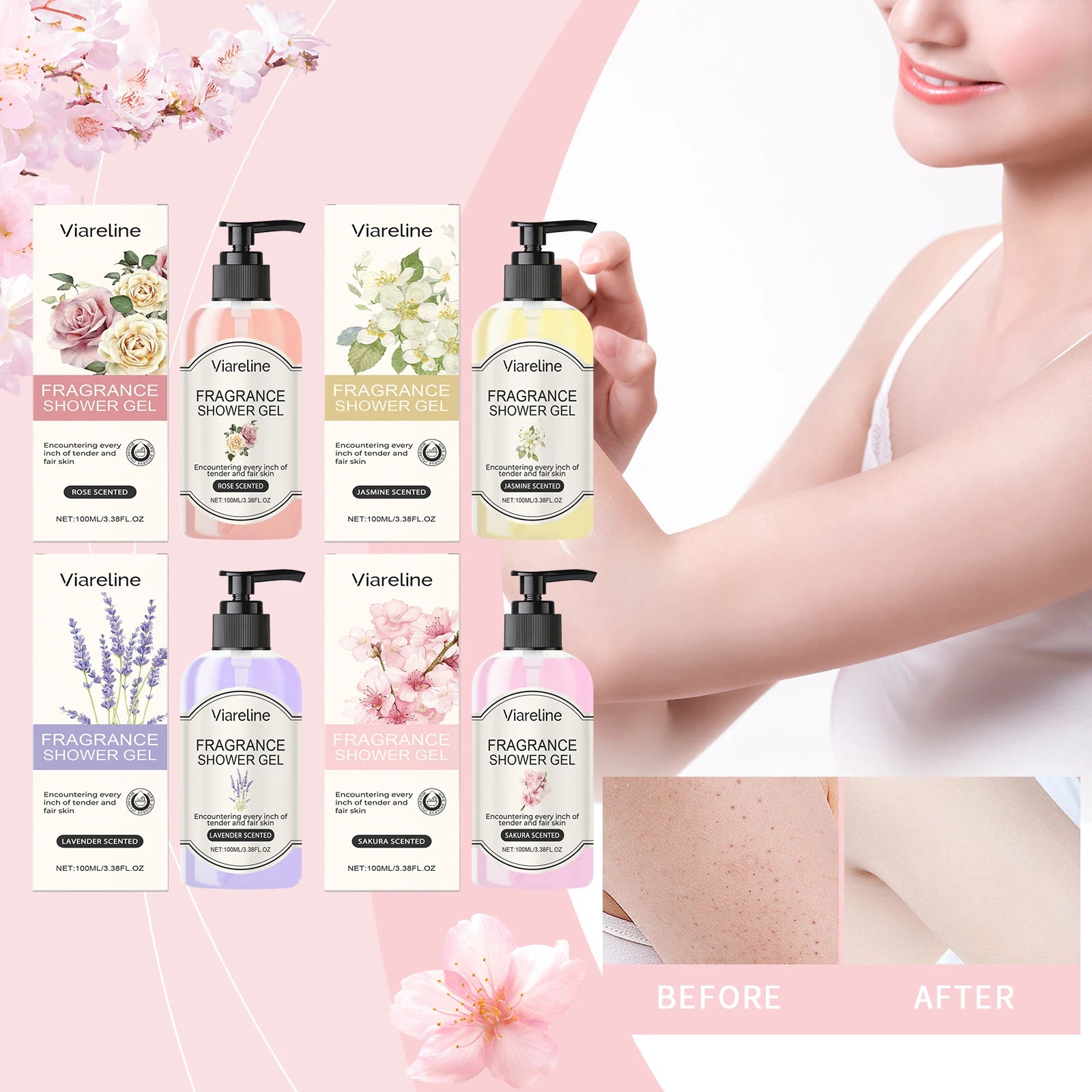 Floral Fragrance Moisturizing Shower Gel
