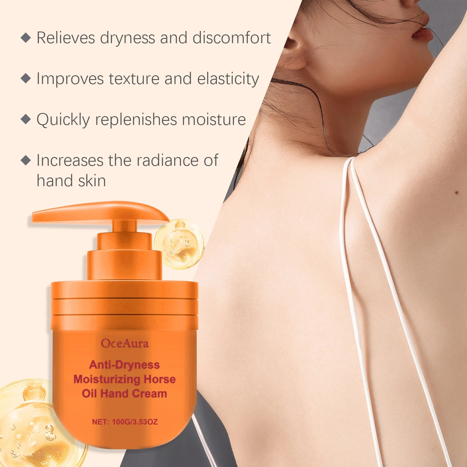 Horse Oil Moisturizing Hand Cream