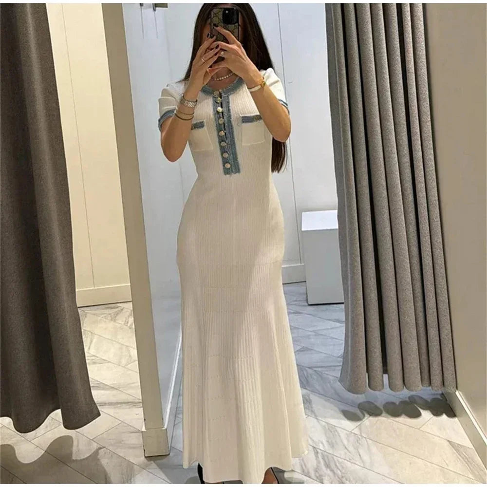 Elegant Knit Maxi Dress