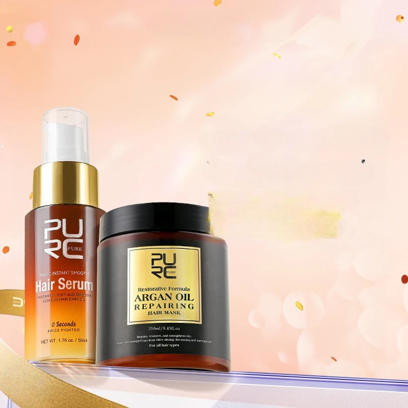 Argan Hair Mask and Marula Serum Set