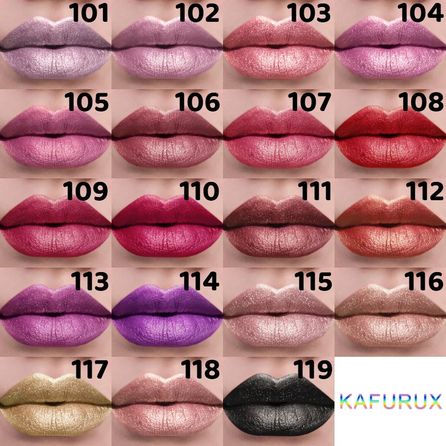 21-Color Metallic Glitter Lipstick Set