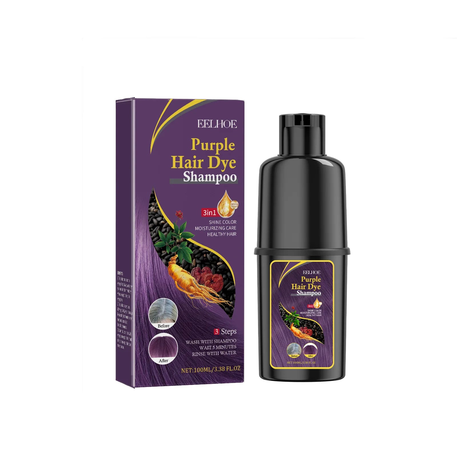3-in-1 Rapid Hair Dyeing Shampoo
