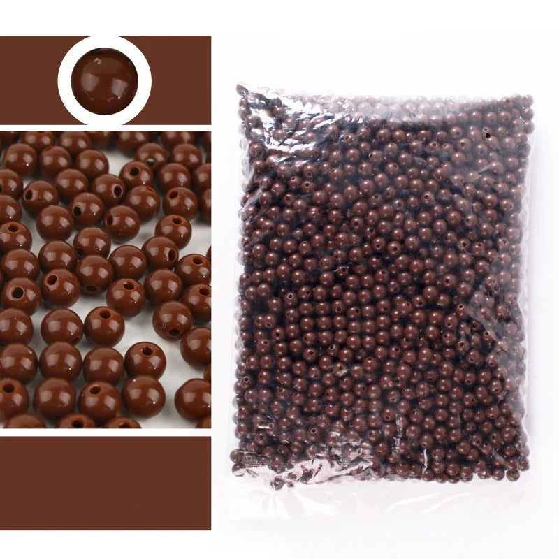 Candy Color Acrylic Round Beads Set