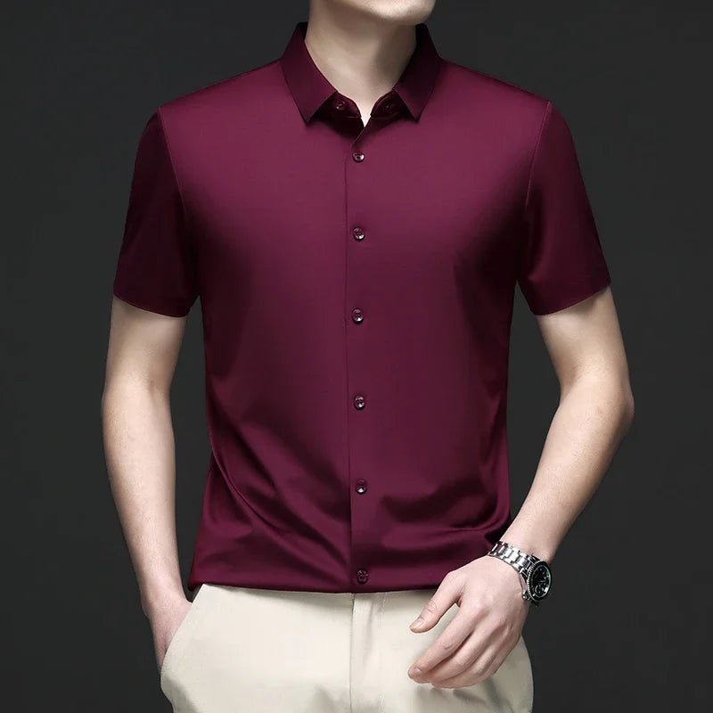 Solid Color Business Shirt